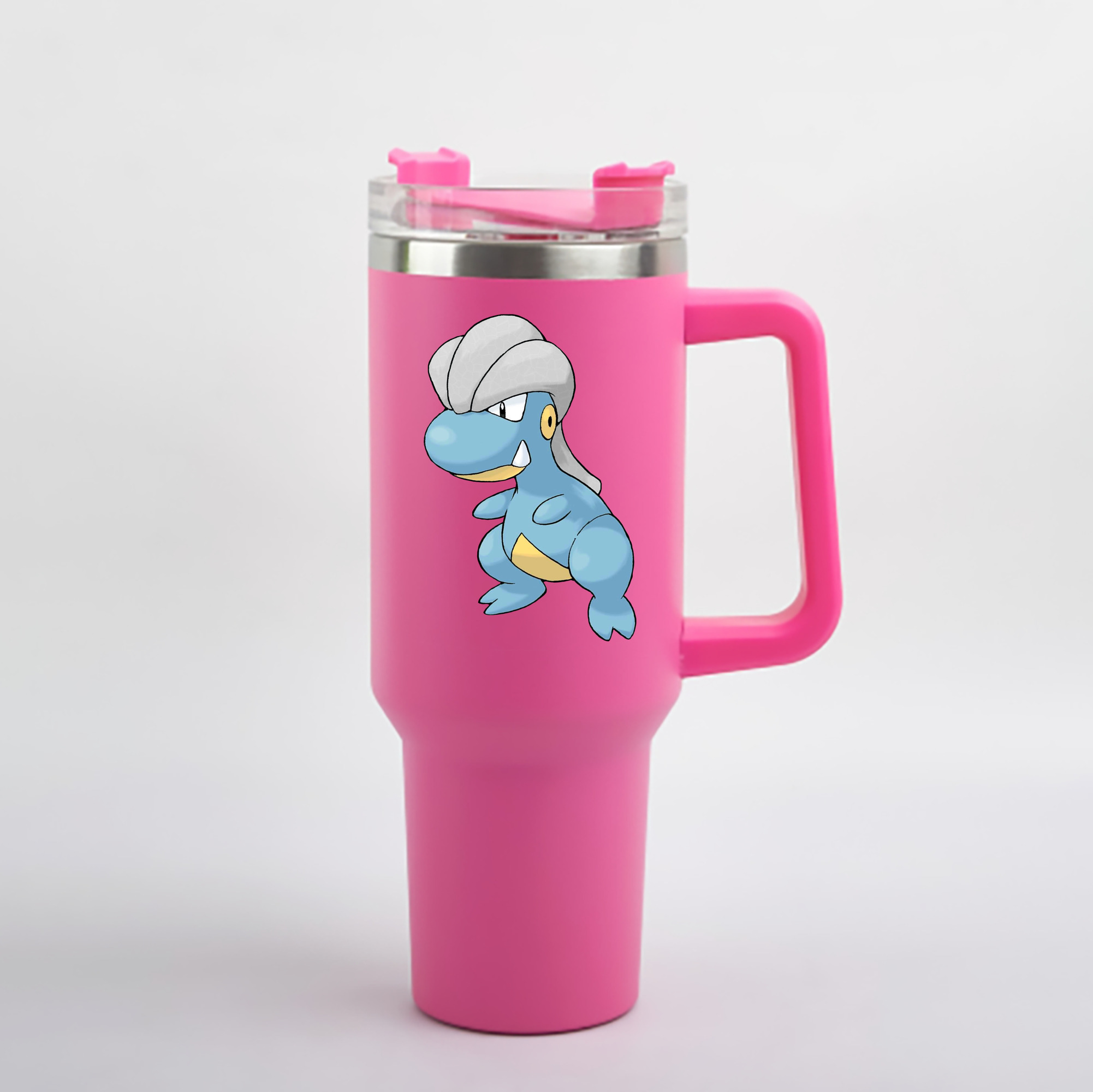 （画像用） ポケットモンスター Pokémon 1200mL車用タンブラー - クリスタルステッカー（プラスチックストロー付き）